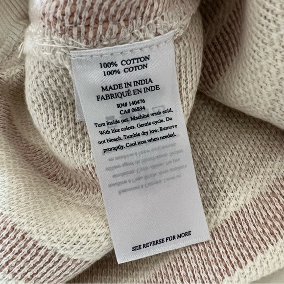 Faherty Day tripper pants Ladies size xs Daytripper stripe Pink cream beige - Picture 3 of 10